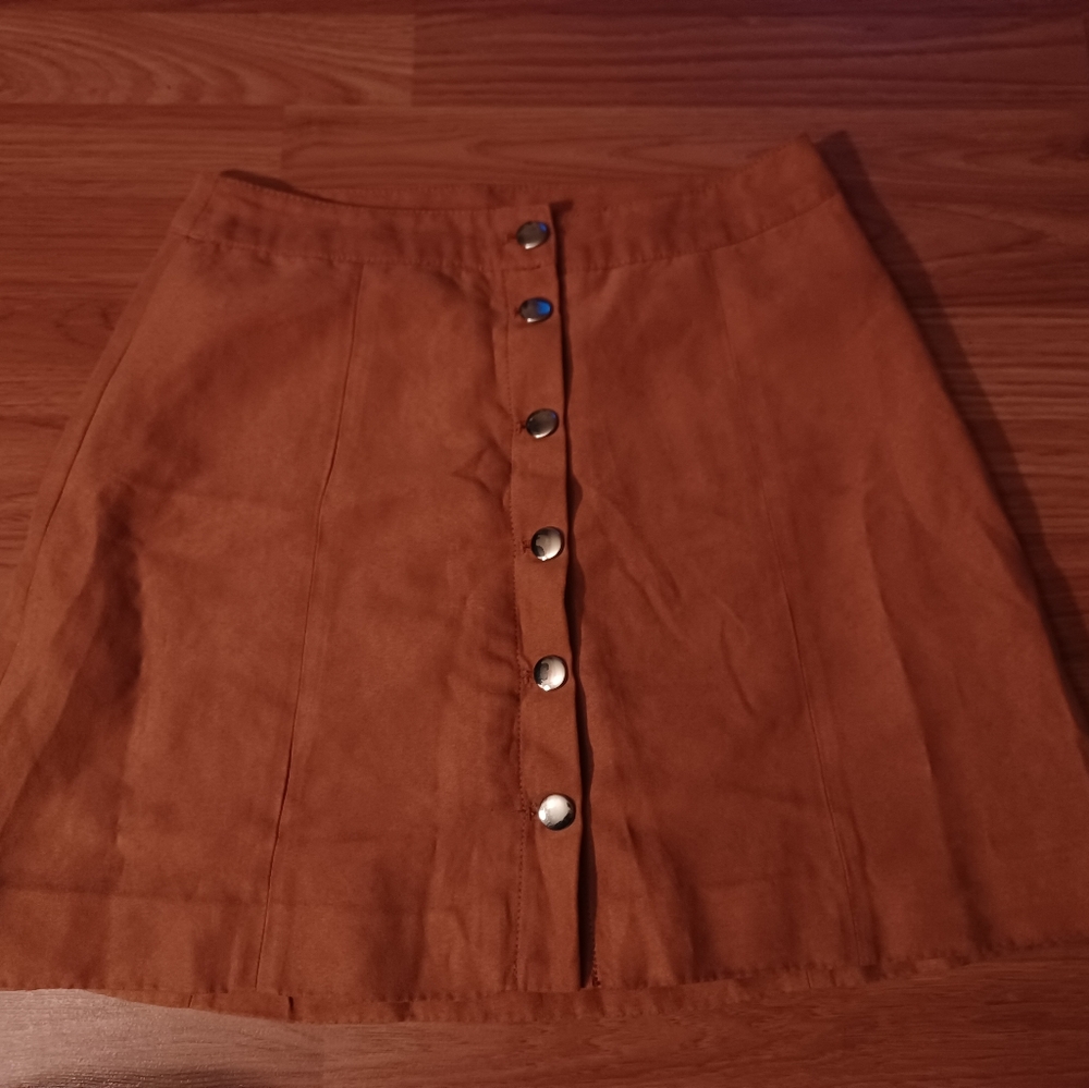 Faux leather skirt
